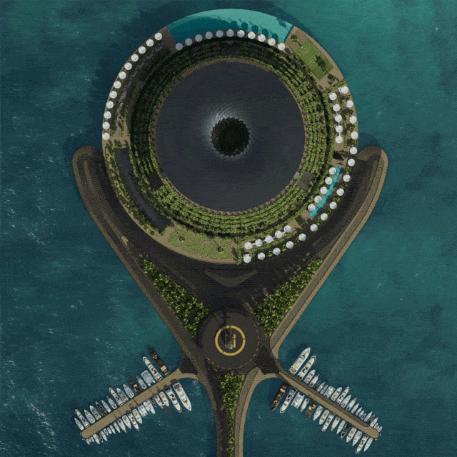 Khách sạn ốc đảo giữa lòng biển khơi tự xoay tròn trong 24 giờ - 3