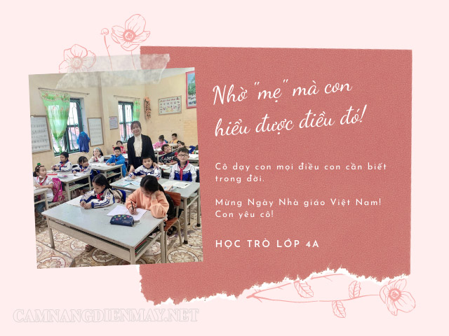 lời chúc 20/11 cho cô giáo