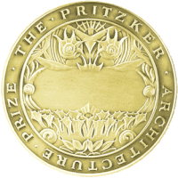 Medal of Pritzker Architecture Prize (front).gif