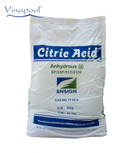 Hóa chất Axit Citric điều chỉnh nồng độ pH hồ bơi
